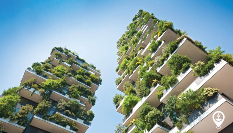 planificacion urbana con edificios y naturaleza